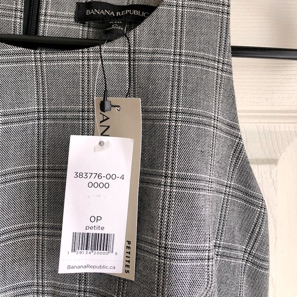Banana Republic Plaid Bi-Stretch Sheath Dress NEW - Picture 8 of 11
